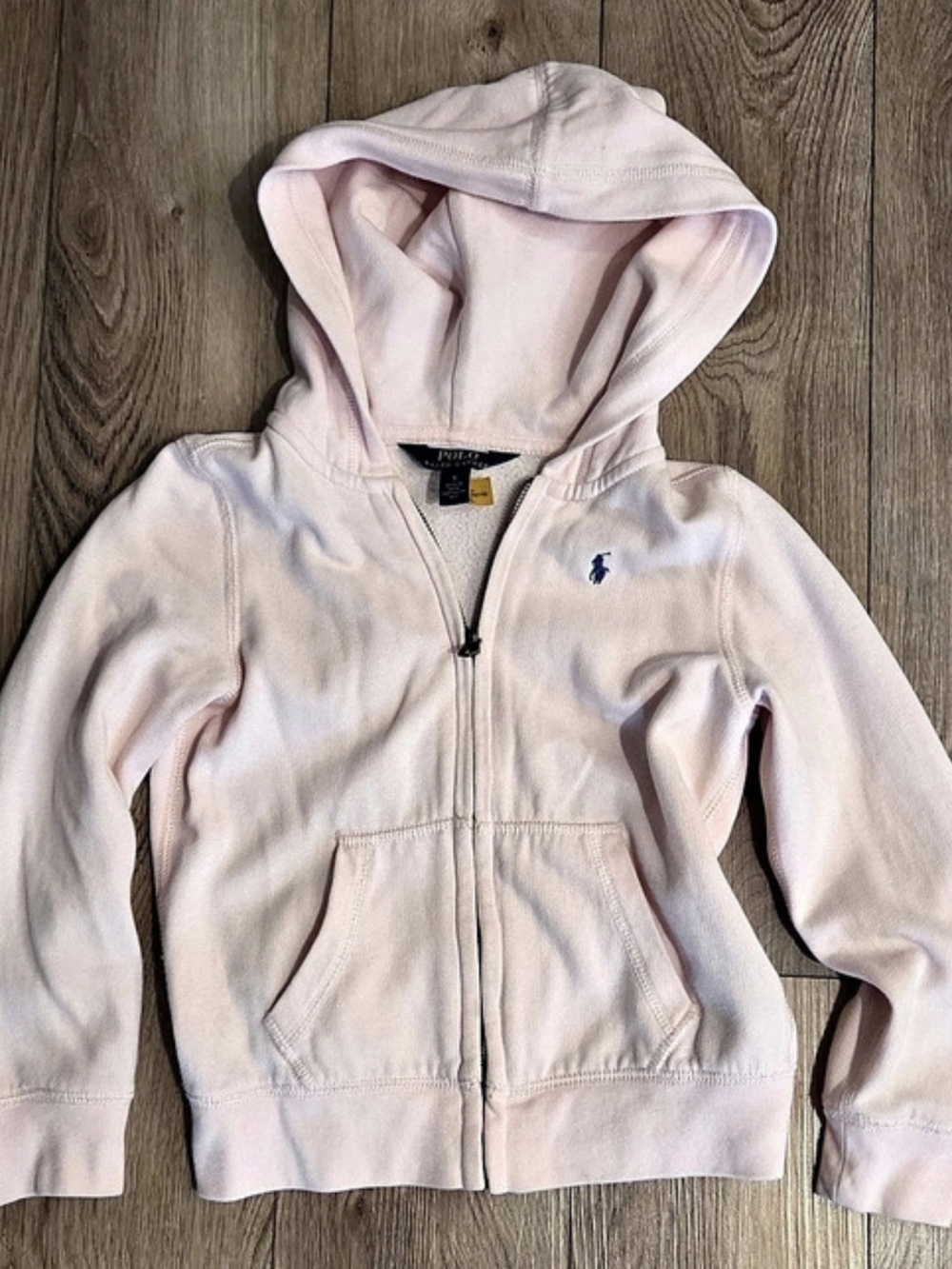 Polo Ralph Lauren Girls Full-Zip Fleece Hoodie Pink Girls 5